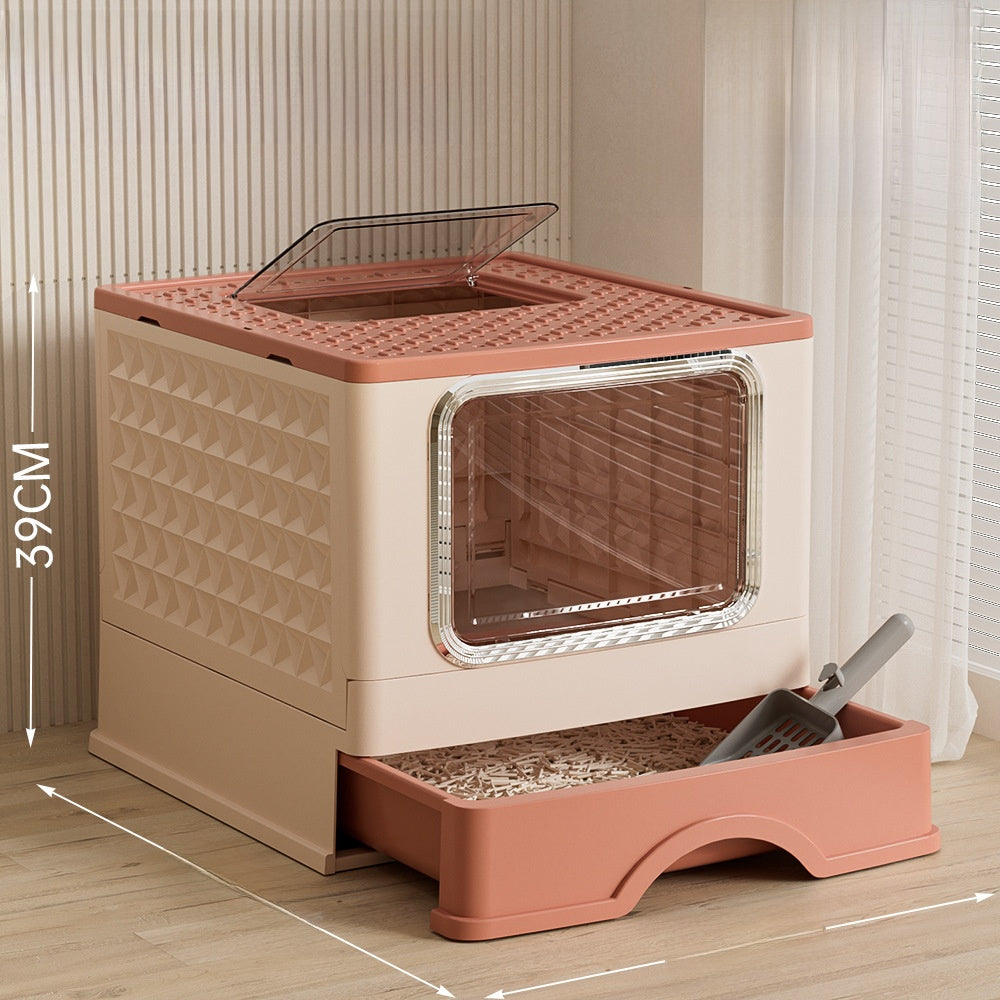 Large Size Drawer Type  Litter Box Full Enclosure Anti-Splash  Pet Supplies Household Items  Toilet Accessories