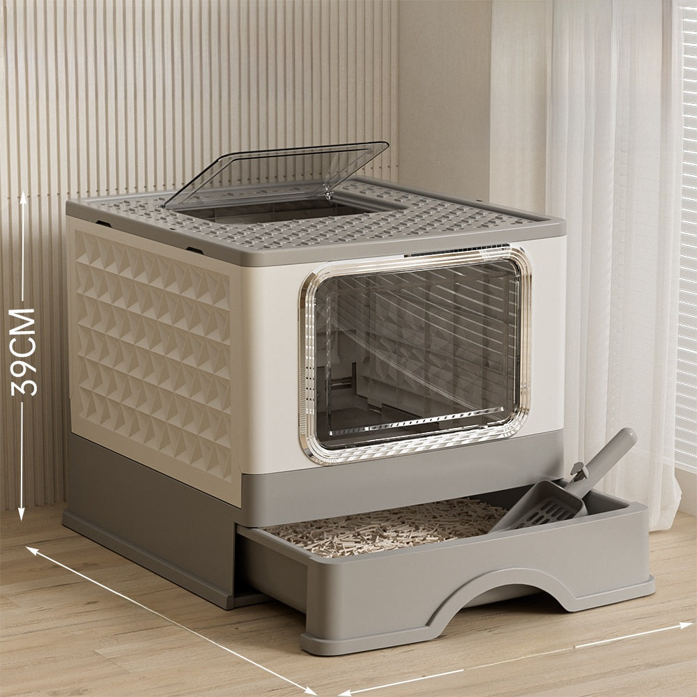 Large Size Drawer Type  Litter Box Full Enclosure Anti-Splash  Pet Supplies Household Items  Toilet Accessories