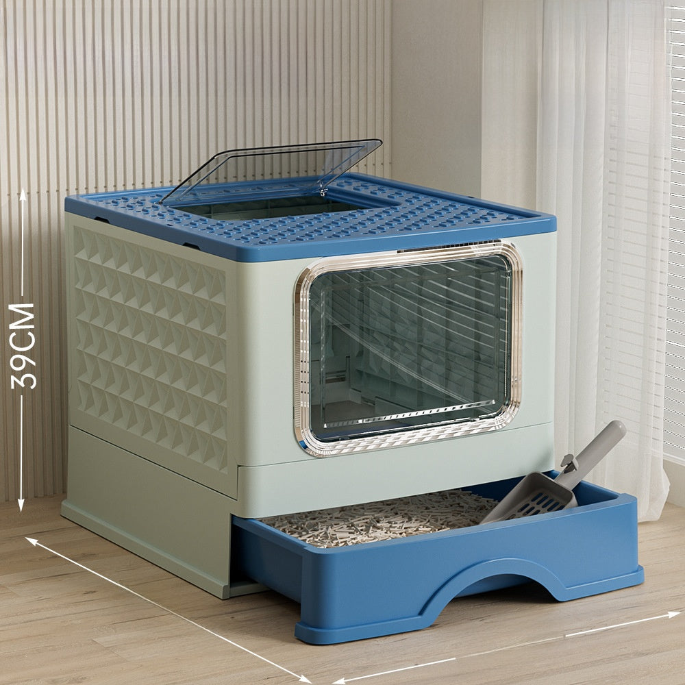 Large Size Drawer Type  Litter Box Full Enclosure Anti-Splash  Pet Supplies Household Items  Toilet Accessories